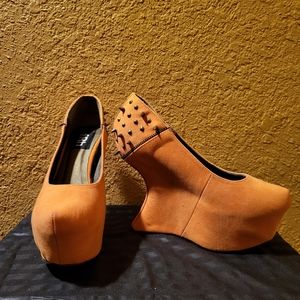 Funky Orange Spike Wedge